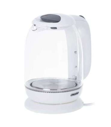 Mesko Kettle MS 1302w Electric 2200 W 1.7 L Glass 360° rotational base White