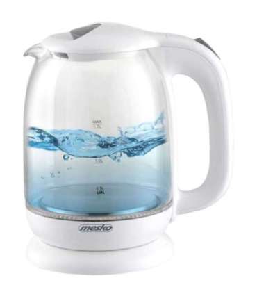 Mesko Kettle MS 1302w Electric 2200 W 1.7 L Glass 360° rotational base White