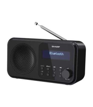 Sharp DR-P420(BK) Tokyo Portable Digital Radio, FM/DAB/DAB+, Bluetooth 5.0, USB or Battery Powered, Midnight Black |