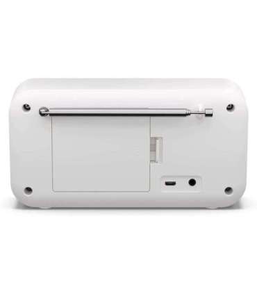 Sharp DR-P420(WH) Tokyo Portable Digital Radio, FM/DAB/DAB+, Bluetooth 5.0, USB or Battery Powered, Snowy White Sharp