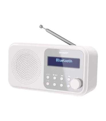 Sharp DR-P420(WH) Tokyo Portable Digital Radio, FM/DAB/DAB+, Bluetooth 5.0, USB or Battery Powered, Snowy White Sharp