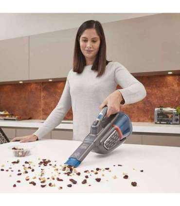 BLACK & DECKER Vacuum Cleaner BHHV520BF-QW Cordless operating Handstick 18 V Blue/Gray