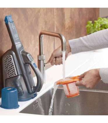 BLACK & DECKER Vacuum Cleaner BHHV520BF-QW Cordless operating Handstick 18 V Blue/Gray