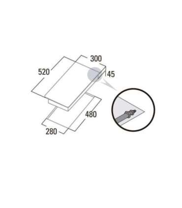 CATA Hob GI 3002 X Gas Number of burners/cooking zones 2 Rotary knobs Stainless steel