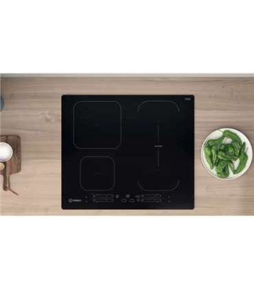 INDESIT Hob IB 65B60 NE Induction Number of burners/cooking zones 4 Touch Timer Black