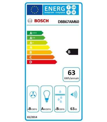 Bosch Hood DBB67AM60 Series 6 Canopy Energy efficiency class B Width 59.7 cm 460 m³/h Touch control LED