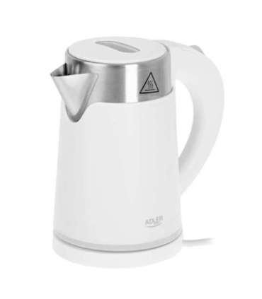 Adler Kettle AD 1372 Electric 800 W 0.6 L Plastic/Stainless steel 360° rotational base White