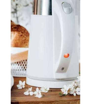 Adler Kettle AD 1372 Electric 800 W 0.6 L Plastic/Stainless steel 360° rotational base White