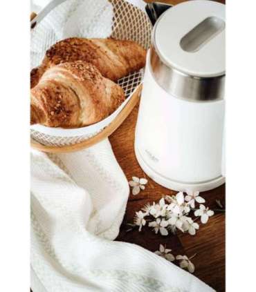 Adler Kettle AD 1372 Electric 800 W 0.6 L Plastic/Stainless steel 360° rotational base White