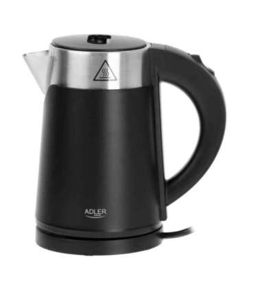 Adler Kettle AD 1372 Electric 800 W 0.6 L Plastic/Stainless steel 360° rotational base Black