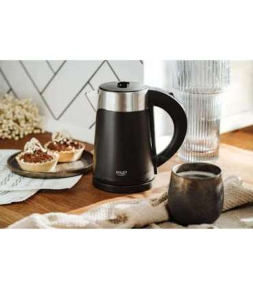 Adler Kettle AD 1372 Electric 800 W 0.6 L Plastic/Stainless steel 360° rotational base Black