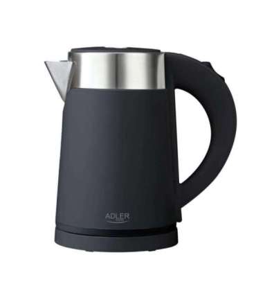 Adler Kettle AD 1372 Electric 800 W 0.6 L Plastic/Stainless steel 360° rotational base Black