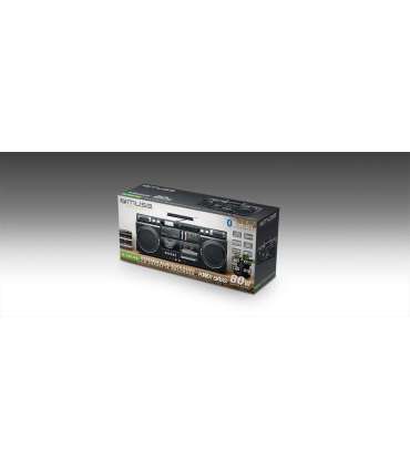 Muse Ghetto Blasters M-380 GB AUX in Bluetooth Cassette deck CD player Black