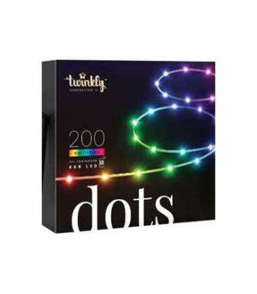 Twinkly|Dots Smart LED Lights 200 RGB (Multicolor), 10m, Transparent|RGB – 16M+ colors