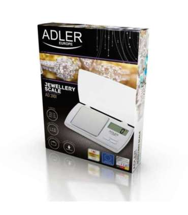 Adler Precision scale AD 3161 Maximum weight (capacity) 0.5 kg Accuracy 0.01 g White
