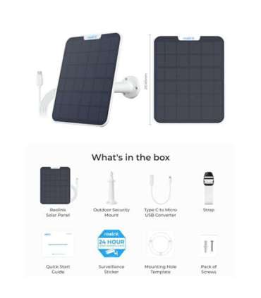 Reolink Solar Panel SP2-W IP65