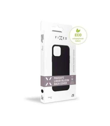 Fixed MagFlow with MagSafe support Back cover Apple iPhone 14 Plus Liquid silicon Black