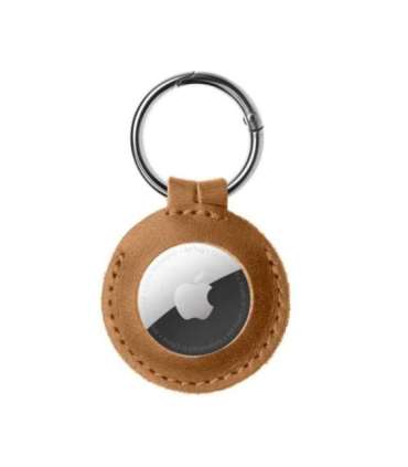 Fixed Case for AirTag Genuine cowhide Brown