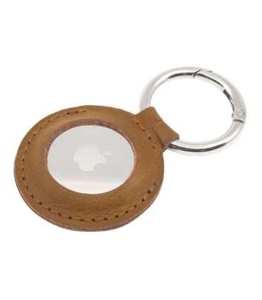 Fixed Case for AirTag Genuine cowhide Brown