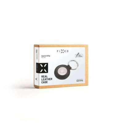 Fixed Case for AirTag Genuine cowhide Black