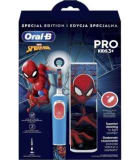 Oral-B Electric Toothbrush with Travel Case Vitality PRO Kids Spiderman Rechargeable For children Number of