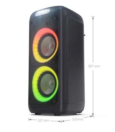 Sharp PS-949 Party Speaker with Built-in Battery Sharp Party Speaker PS-949 XParty Street Beat 132 W |