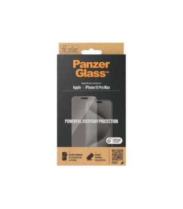 PanzerGlass Screen protector Apple Phone 15 Pro Max Glass Transparent