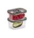 Caso Glass Vacuum Containers with Plastic Lid (2 pcs) VacuBoxx Eco-Duo S Transparent