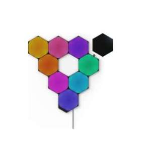 Nanoleaf|Shapes Black Hexagons Starter Kit (9 panels)|42 W|WiFi