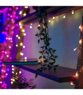 Twinkly|Strings Smart LED Lights 100 RGB (Multicolor), 8m, Black wire|RGB – 16M+ colors