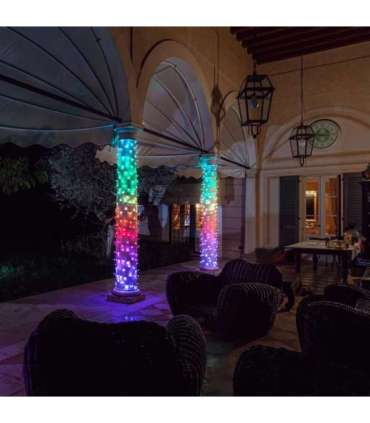 Twinkly|Strings Smart LED Lights 100 RGB (Multicolor), 8m, Black wire|RGB – 16M+ colors