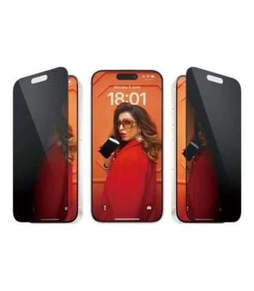 PanzerGlass Screen protector Apple iPhone 15 Pro Glass Black Ultra-Wide Fit w. EasyAligner