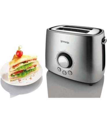 Gorenje Toaster T1000E Power 1000 W Number of slots 2 Housing material  Metal Stainless Steel
