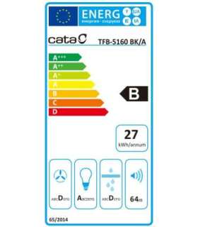 CATA TFB-5160 BK Telescopic Energy efficiency class C Width 59.5 cm 300 m³/h Mechanical control LED |