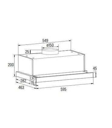 CATA TFB-5160 BK Telescopic Energy efficiency class C Width 59.5 cm 300 m³/h Mechanical control LED |