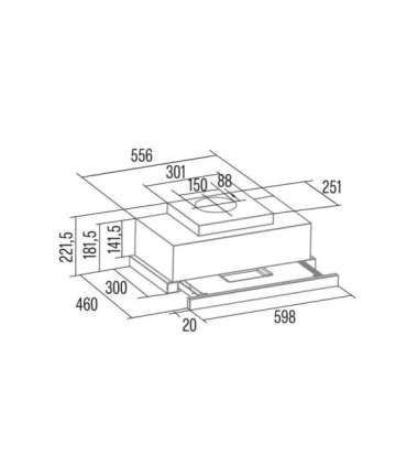 CATA Hood TFH 6830 X Telescopic Energy efficiency class A+++ Width 60 cm 795 m³/h Touch Control LED |