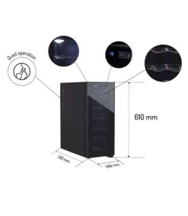 Adler Beverage Pantry AD 8083 Energy efficiency class G Free standing Bottles capacity 12 Black