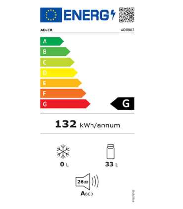 Adler Beverage Pantry AD 8083 Energy efficiency class G Free standing Bottles capacity 12 Black