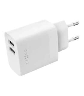 FIXED Dual USB Travel Charger 17W, White Fixed
