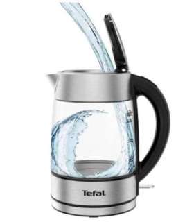 TEFAL Kettle KI772D Electric 2400 W 1.7 L Glass 360° rotational base Stainless Steel/Black