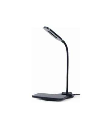 Gembird TA-WPC10-LED-01 Desk lamp with wireless charger, Black Cold white, warm white, natural 2893-7072 K Phone or