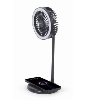 Gembird TA-WPC10-LEDFAN-01 Desktop Fan With Lamp And Wireless Charger N/A Phone or tablet with built-in Qi