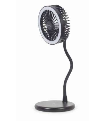 Gembird TA-WPC10-LEDFAN-01 Desktop Fan With Lamp And Wireless Charger N/A Phone or tablet with built-in Qi