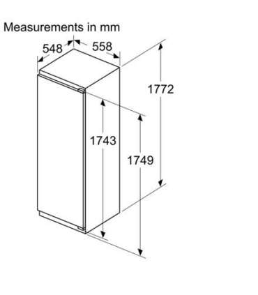 Bosch Refrigerator KIR81ADD0 Energy efficiency class D Built-in Larder Height 177.2 cm Fridge net capacity