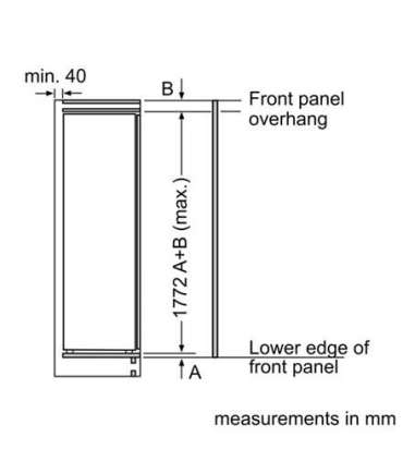 Bosch Refrigerator KIR81ADD0 Energy efficiency class D Built-in Larder Height 177.2 cm Fridge net capacity
