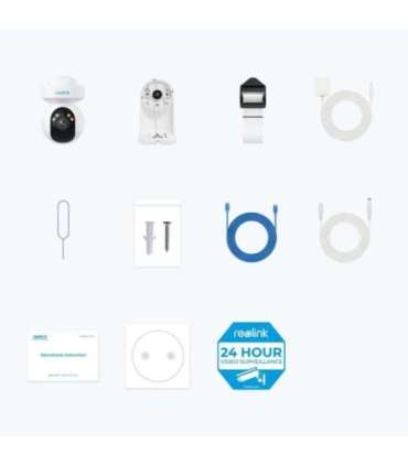 Reolink Smart WiFi Camera with Motion Spotlights E Series E540 PTZ 5 MP 2.8-8/F1.6 IP65 H.264 Micro SD,