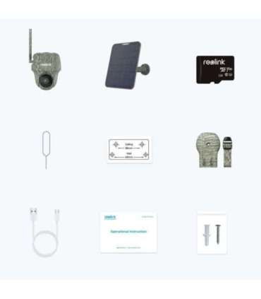 Reolink Hunting Camera with Solar Panel Go Series G450 PTZ 8 MP Fixed Micro SD, Max. 128 GB