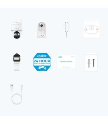 Reolink Smart 4K Pan and Tilt Camera with Spotlights Argus Series B440 Dome 8 MP 4mm H.265 Micro SD,