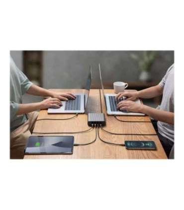 Hyper HyperJuice 245W 4 USB-C PD Port GaN Charger, EU/UK Cord