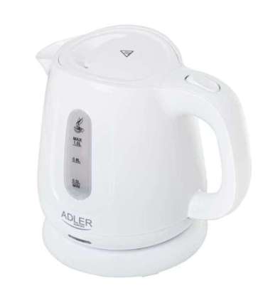 Adler Kettle AD 1373 Electric 850 W 1 L Polypropylene 360° rotational base White